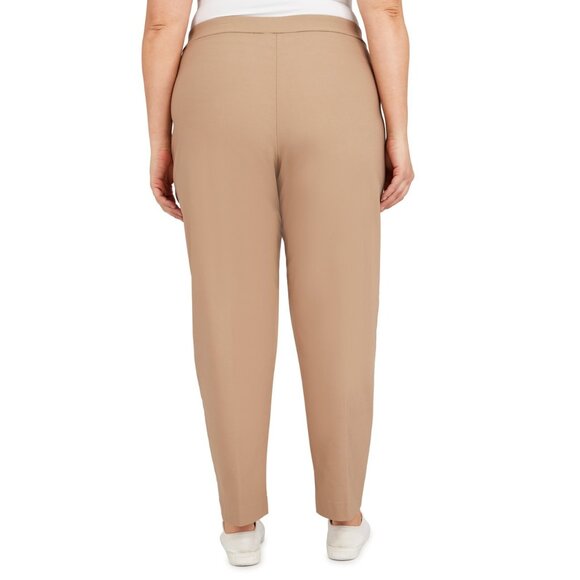 Alfred Dunner Women's Plus Size 24W Slimming Allure Stretch Pants Brown - Picture 4 of 5